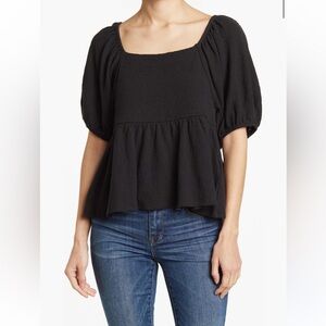 Madewell Dot Puff Sleeve Top